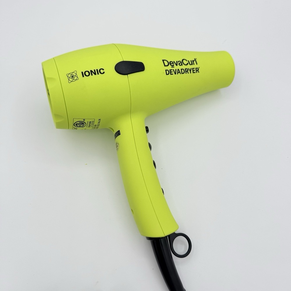 DevaCurl DevaDryer Ionic Hair Dryer Lime Green HD1961 Tested No Diffuser